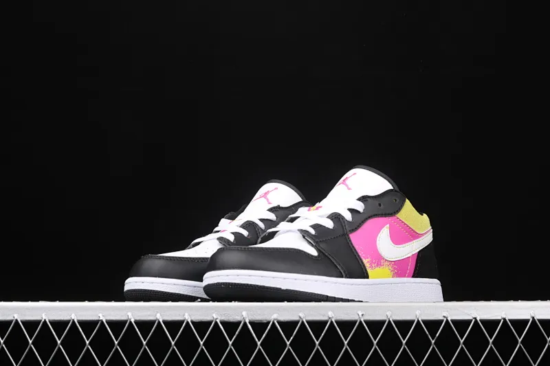 All categories Air Jordan Jordan series basketball shoes Air Jordan 1 Low Air Jordan 1 Low AJ1 Joe 1 black and white red inkjet low-top cultural and leisure sports sneakers CW5564-001